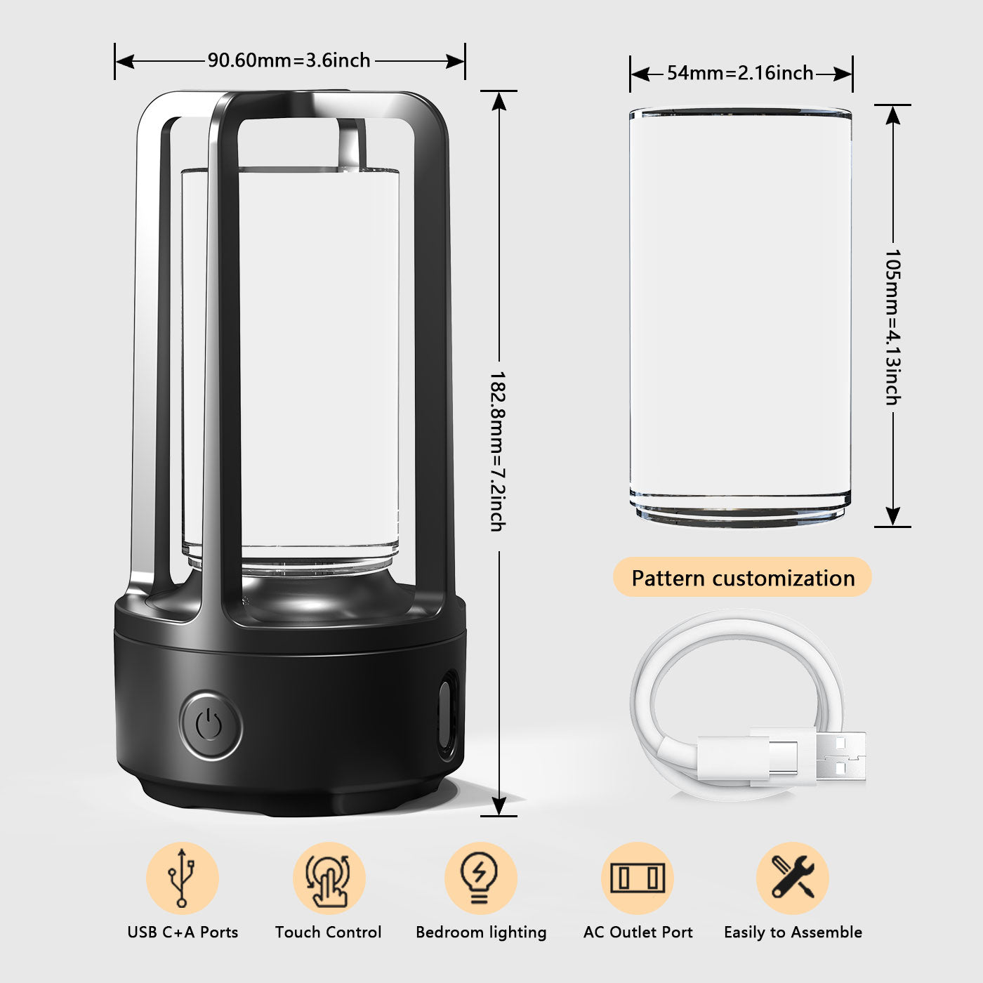 Audio Acrylic Crystal Lamp And Bluetooth Speaker